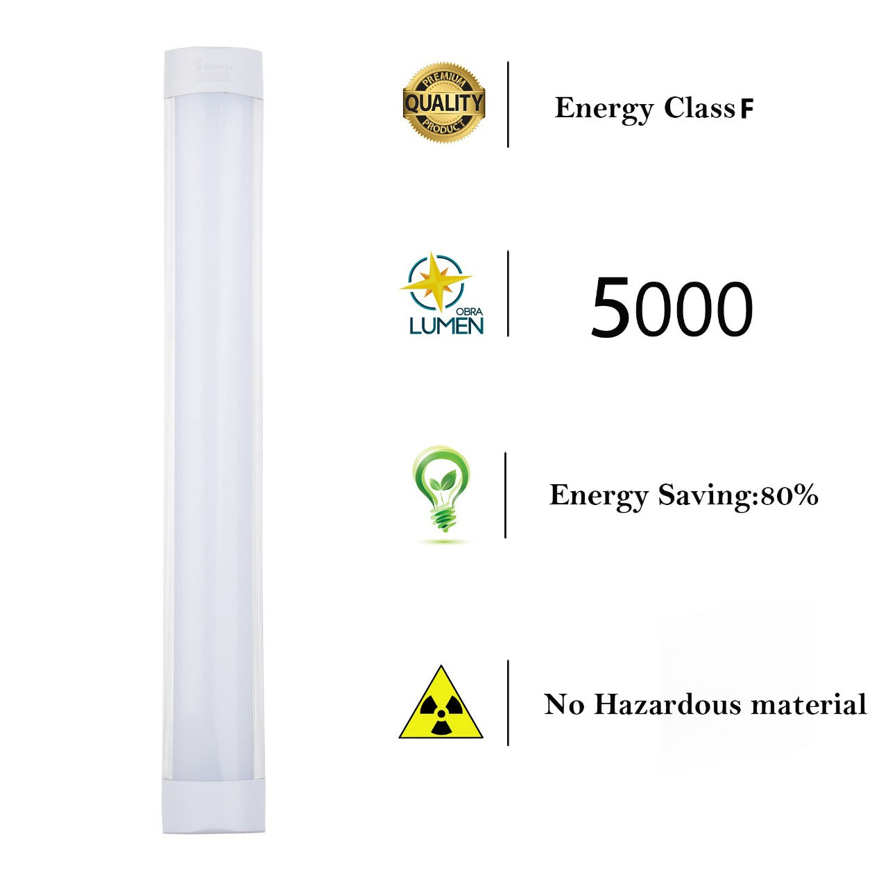 4FT LED Batten Light 50W – 6500K Cool White