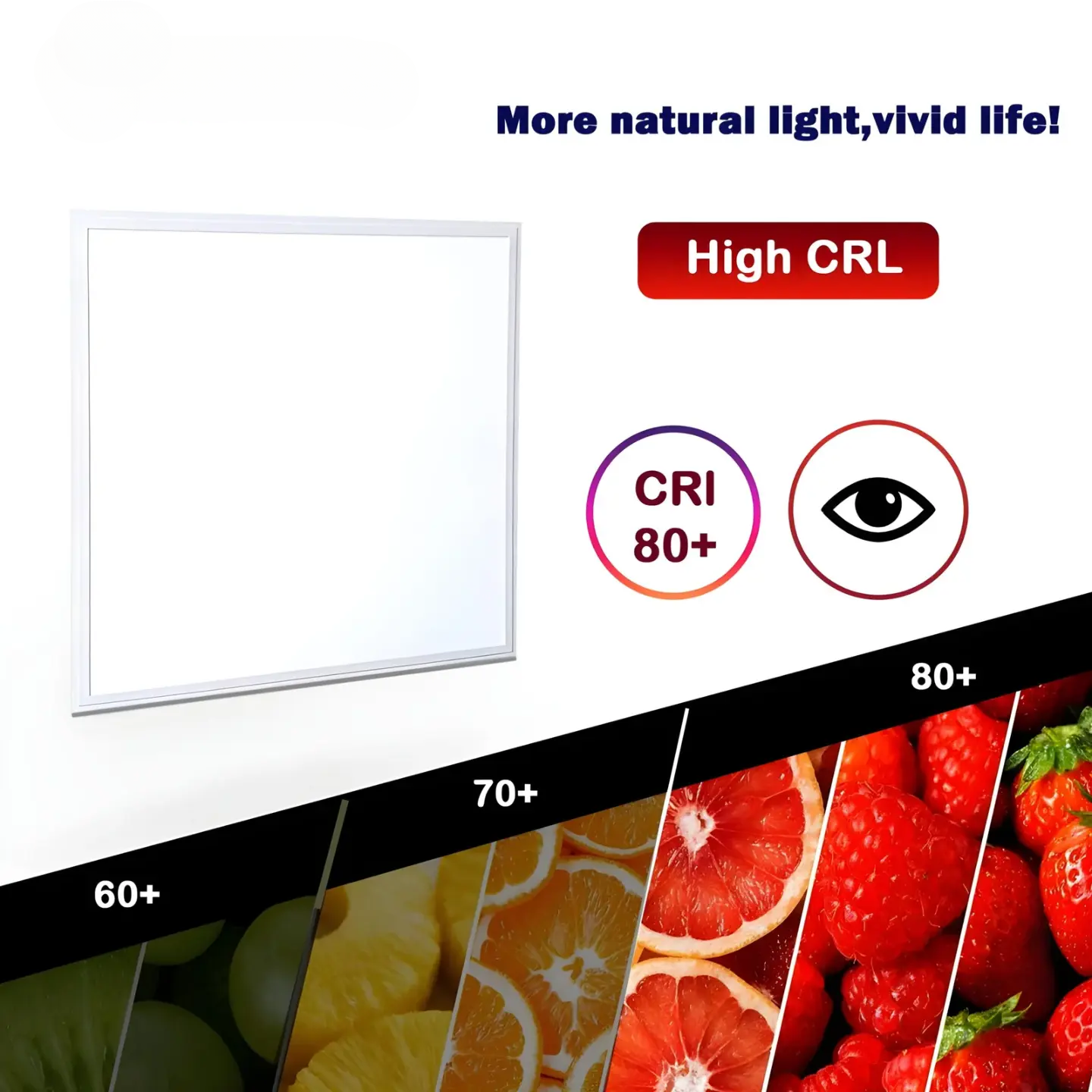 Square Recessed LED Panel Light 48W | 600×600mm