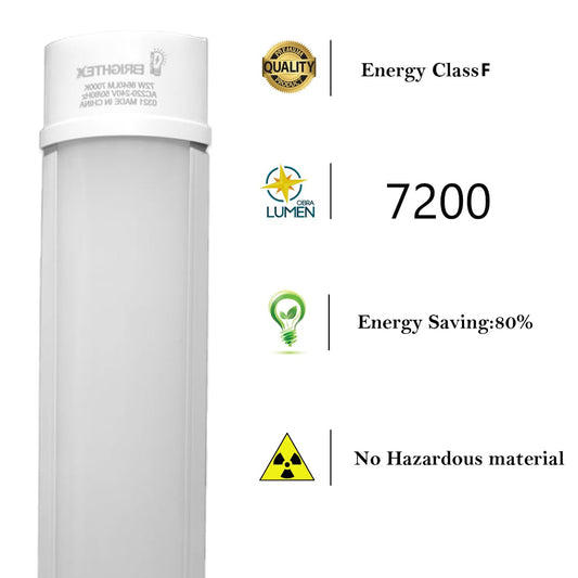 6FT LED Batten Light 72W – 6500K Cool White