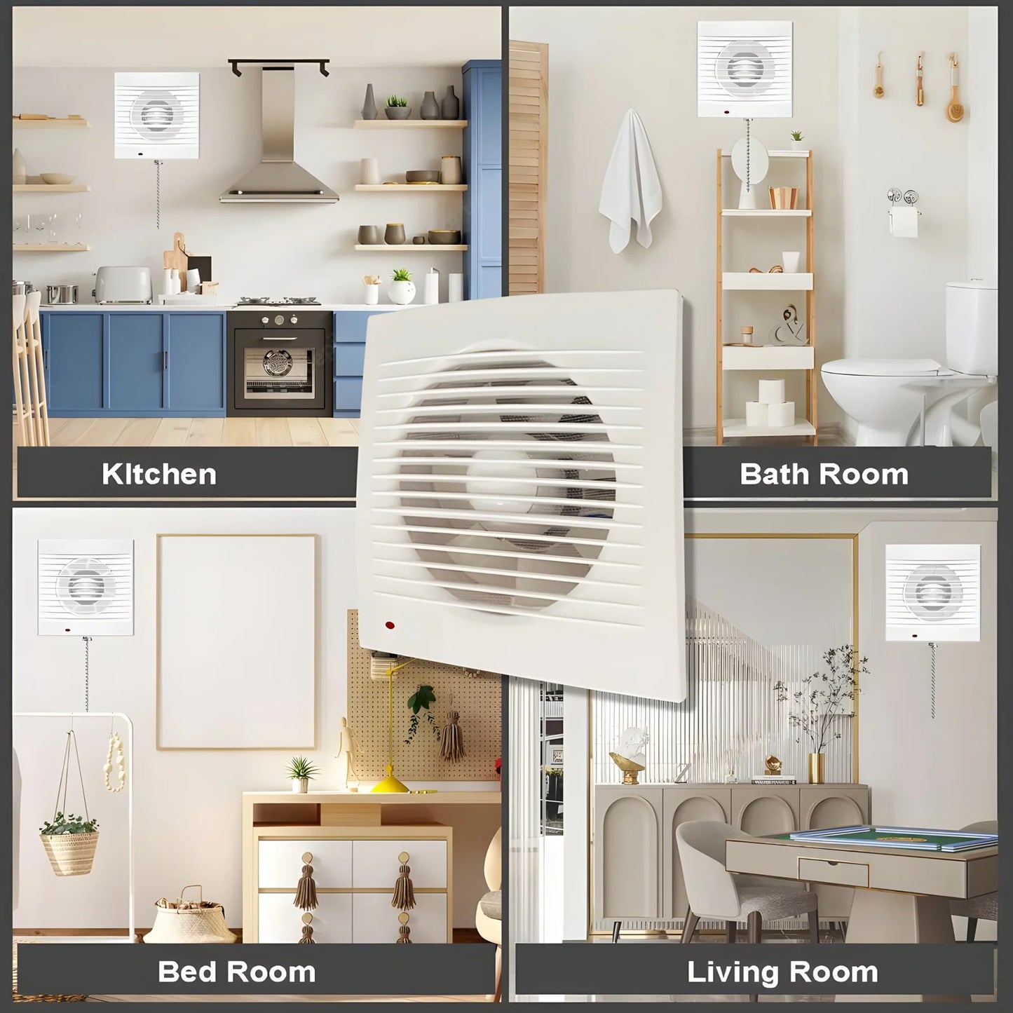 4-Inch Silent Bathroom Extractor Fan