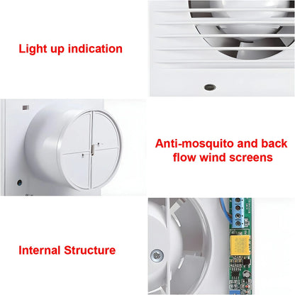 4-Inch Silent Bathroom Extractor Fan