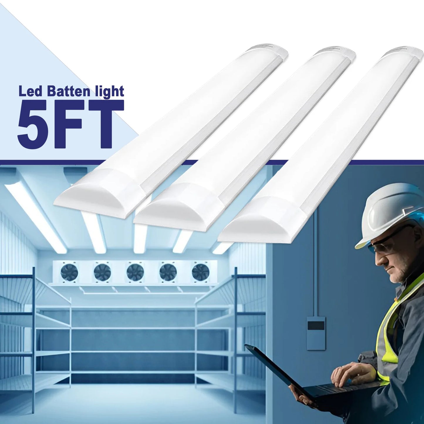5FT Batten Light 60W – Cool White – Daylight