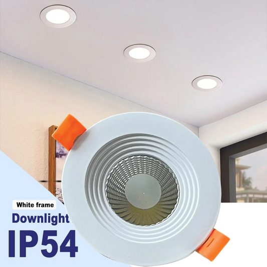 7W SMD Fire rated Downlight | IP20 | White & Brushed Chrome