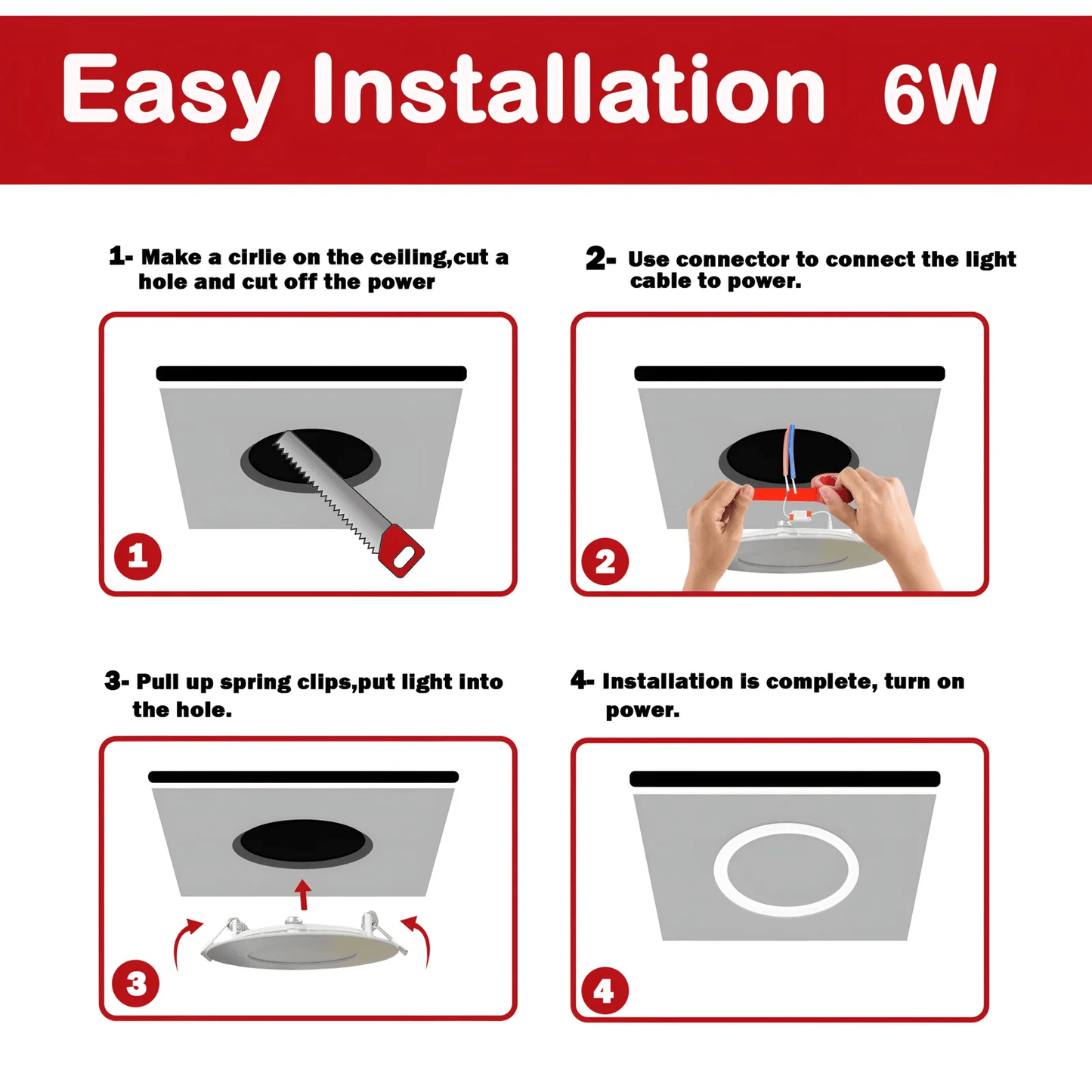 4 Inch Round Recessed LED Panel Light | Available in 6+3W Dual Color