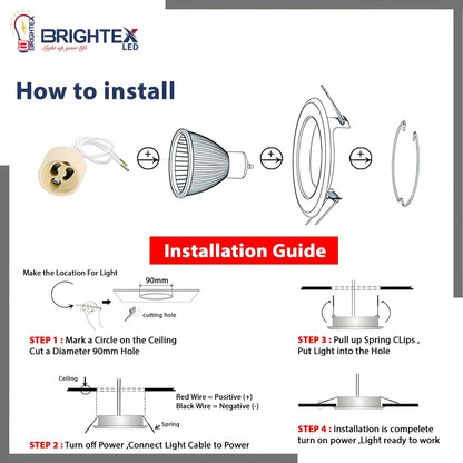 GU10 Holder downlight IP20-Ring – Available in Various Colors