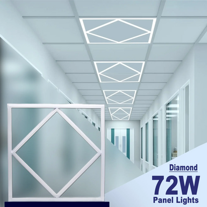 LED Diamond Frame Panel Light 72W – 600×600mm | Cool White