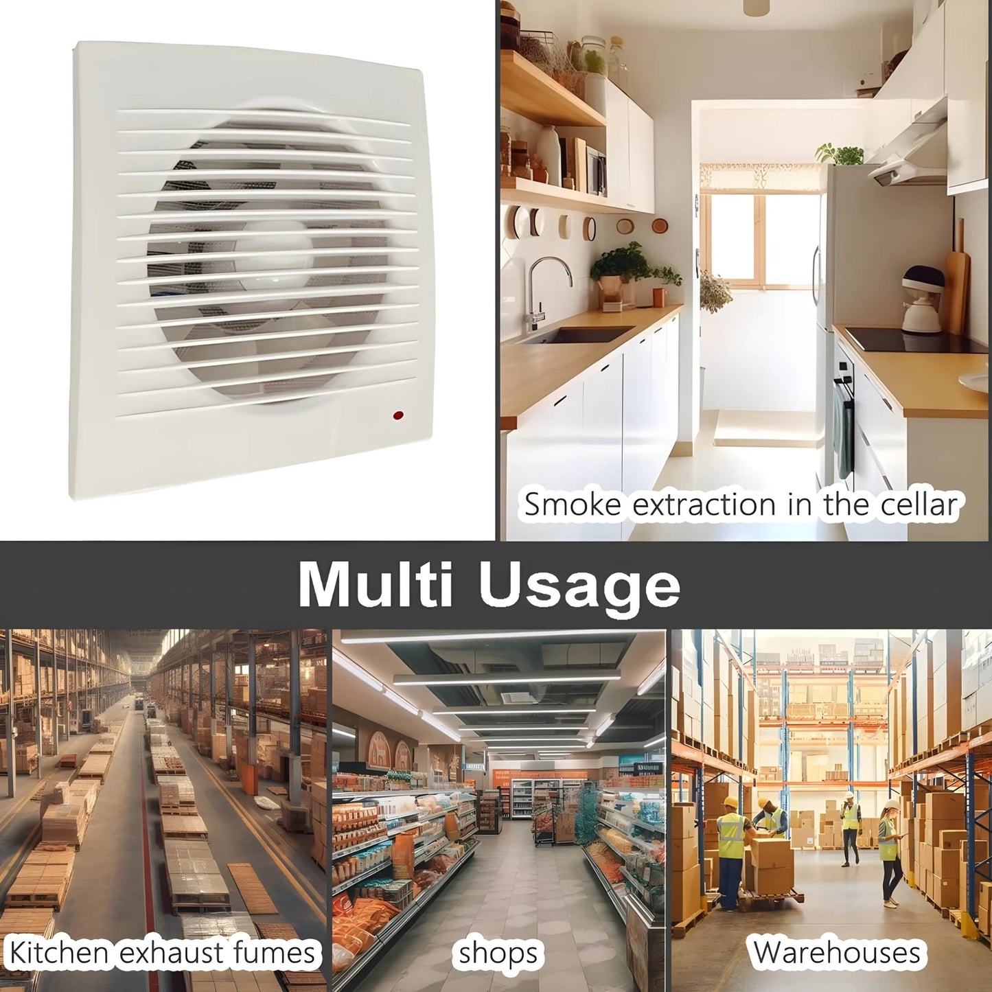 6-Inch Silent Bathroom Extractor Fan