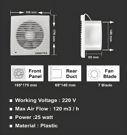 6-Inch Silent Bathroom Extractor Fan