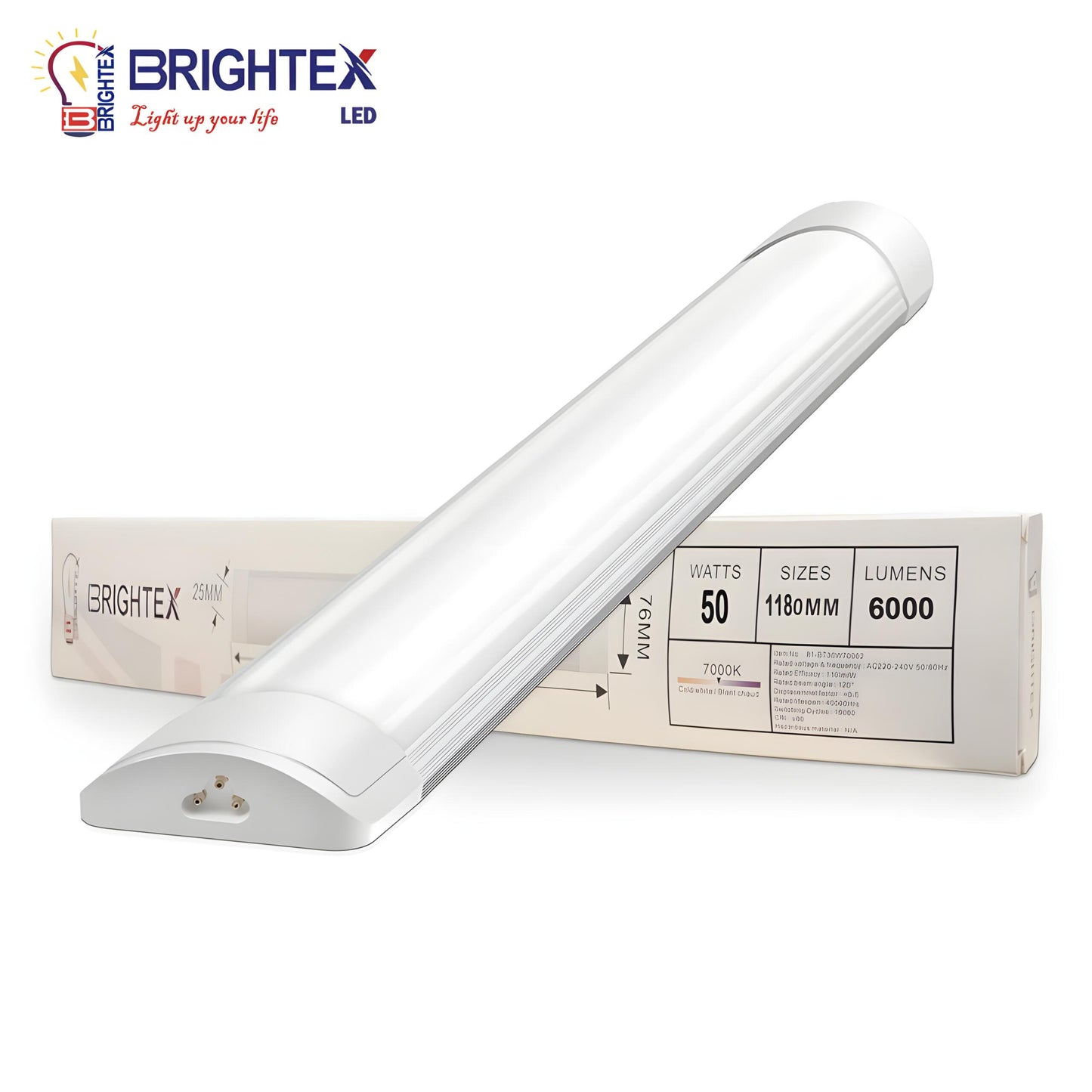 4FT LED Batten Light 50W Connectable