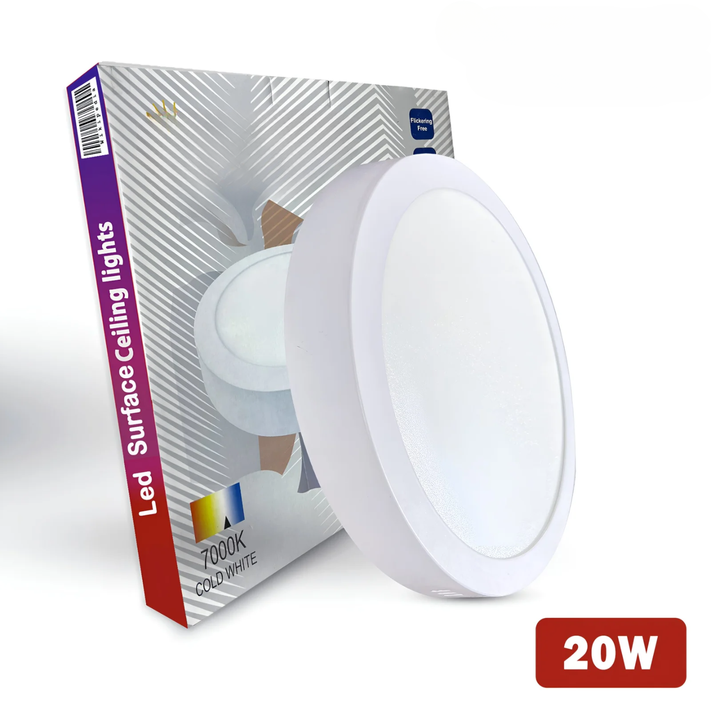 Surface Panel Light – Round | 6500K Cool White | 20W & 36W