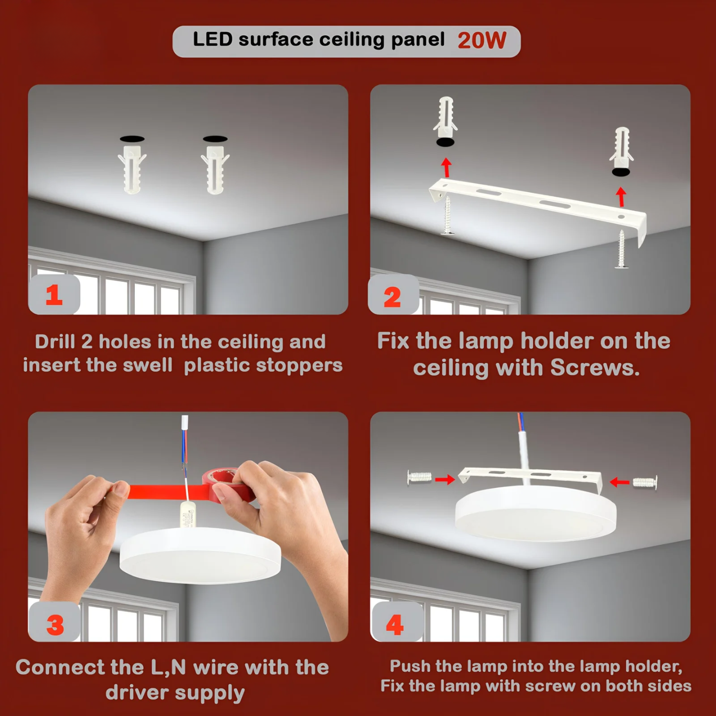 Surface Panel Light – Round | 6500K Cool White | 20W & 36W