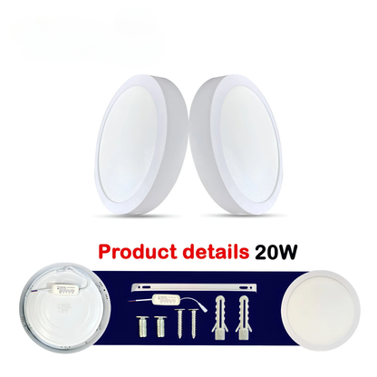 Surface Panel Light – Round | 6500K Cool White | 20W & 36W