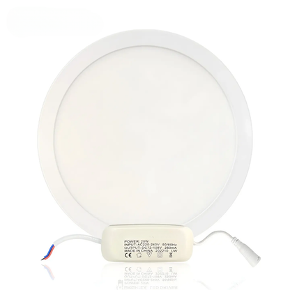 Surface Panel Light – Round | 6500K Cool White | 20W & 36W