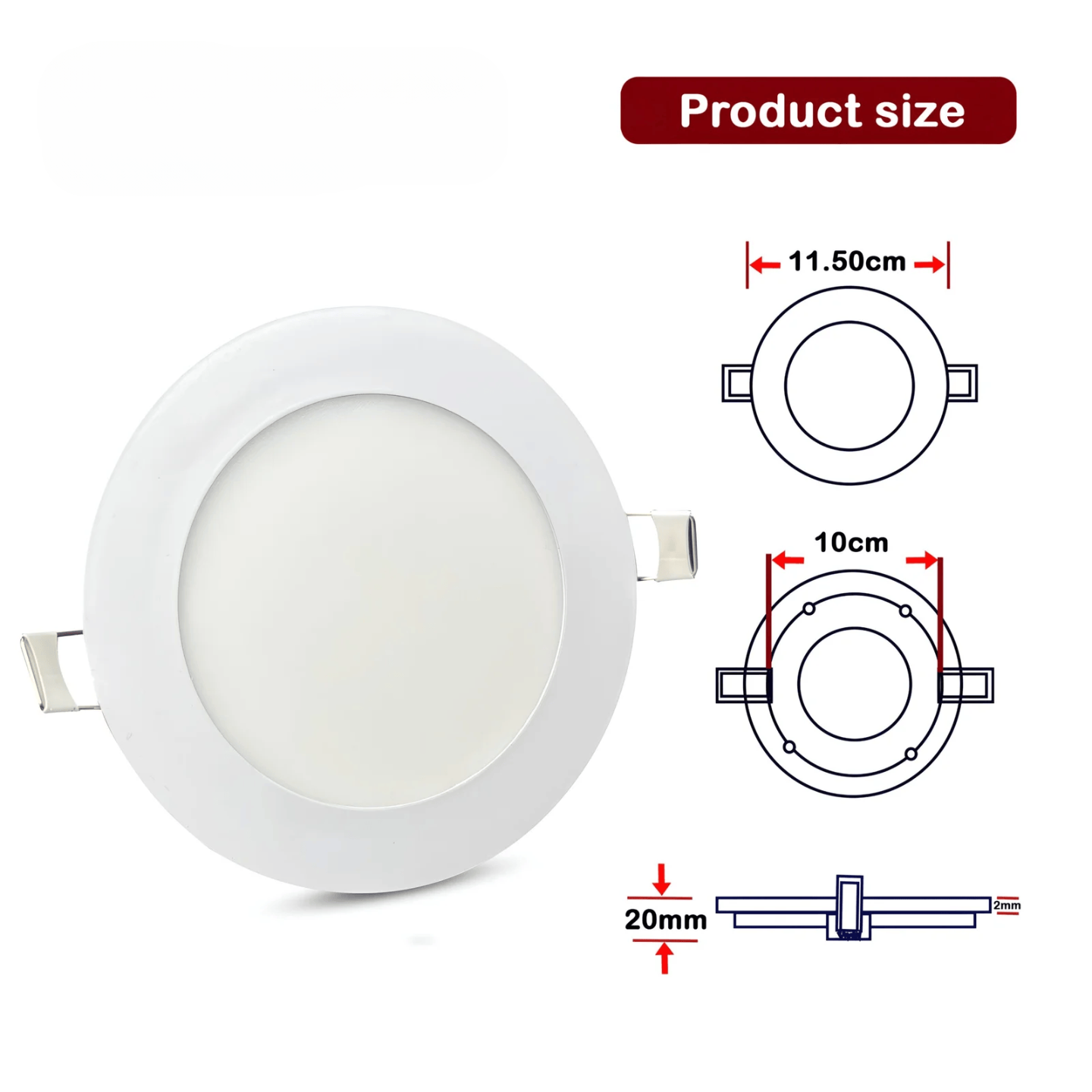 4 Inch Round Recessed LED Panel Light | Available in 6+3W Dual Color