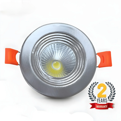 7W SMD Fire rated Downlight | IP20 | White & Brushed Chrome