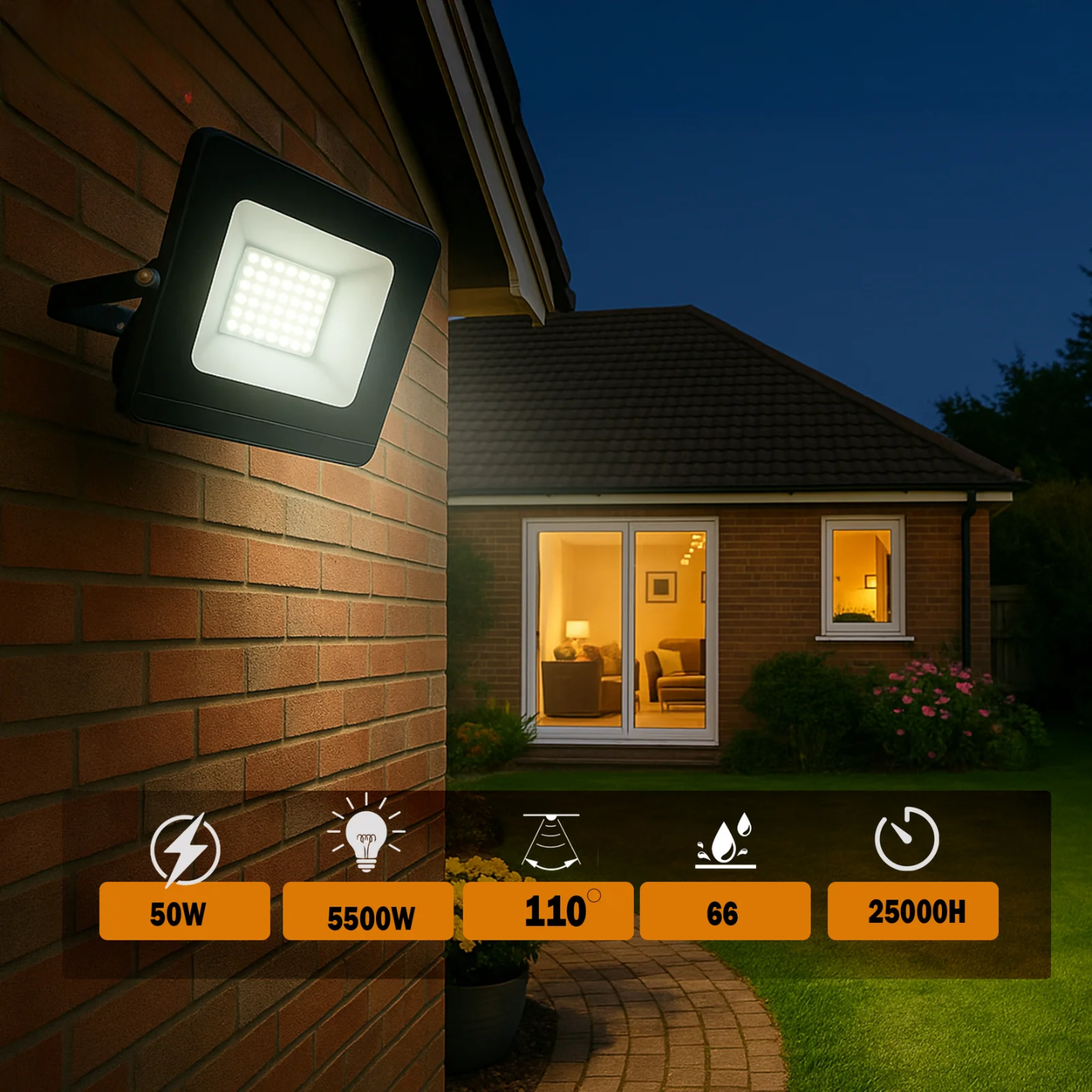 50W LED Floodlight Cool White