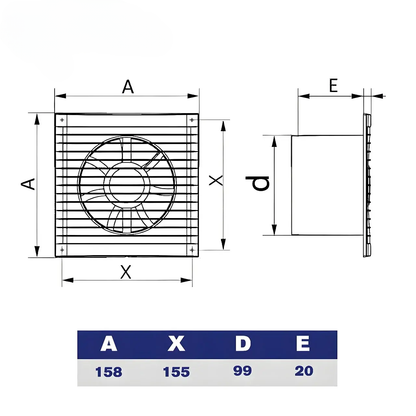 4-Inch Silent Bathroom Extractor Fan