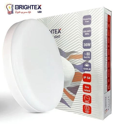 Led Recessed Ceiling Light Round Panel Down Lights 36W Circle IP54 Fire Rated