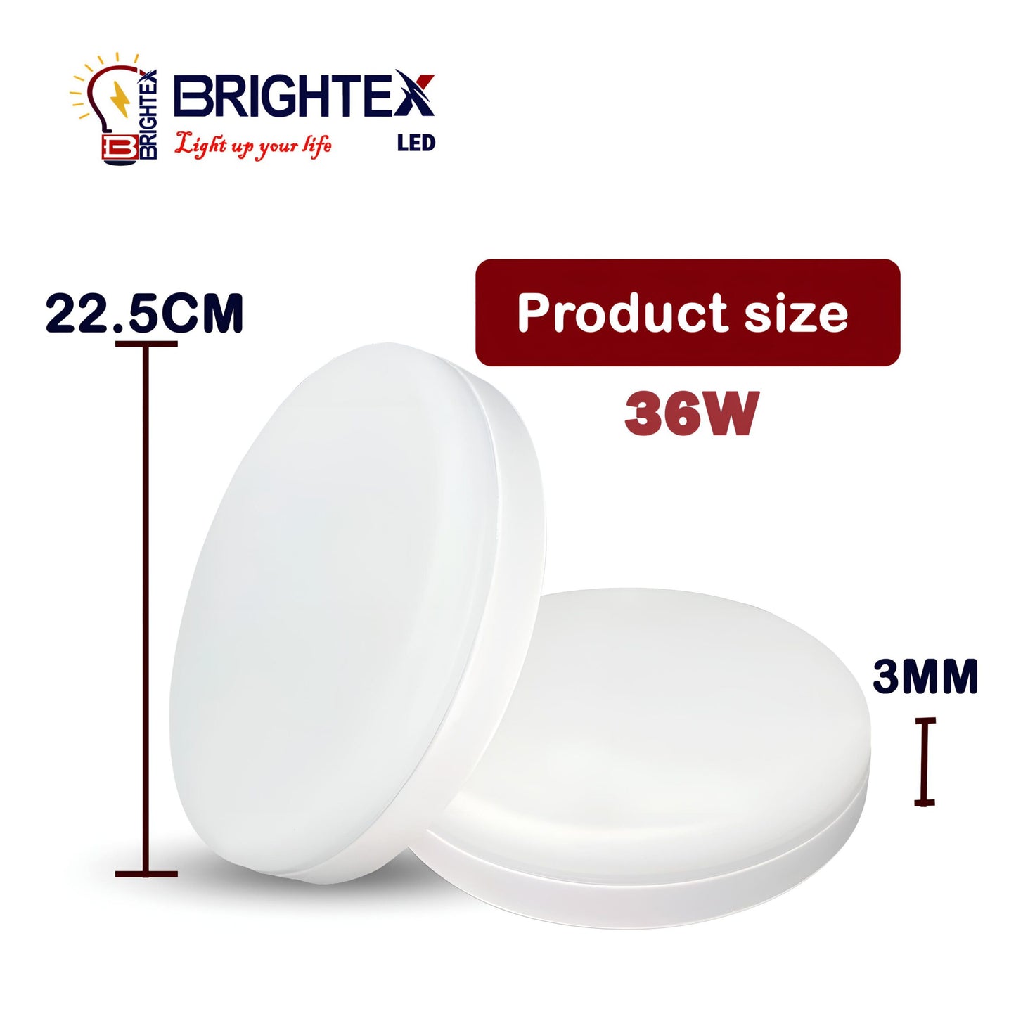 Led Recessed Ceiling Light Round Panel Down Lights 36W Circle IP54 Fire Rated