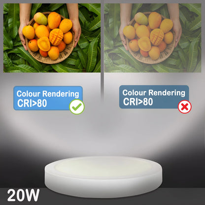 Surface Panel Light – Round | 6500K Cool White | 20W & 36W